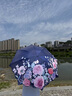 妹力防曬防紫外線遮陽傘時尚百搭雙層隔熱晴雨兩用傘田園風(fēng)韓版太陽傘 花團(tuán)錦簇 藏青色 8骨 三折 曬單實拍圖
