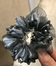 皇家莎莎發(fā)飾發(fā)圈串珠布藝頭花韓國頭飾手工花朵發(fā)繩盤發(fā)馬尾頭繩 灰色GA 曬單實(shí)拍圖