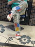美式潮牌牛仔褲男2025春秋款印花褲子高級感寬松垂感慵懶風(fēng)直筒褲 藍色 19007 L 體重 65-72kg 曬單實拍圖