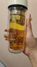希樂玻璃杯雙層玻璃水杯男士商務(wù)辦公茶水分離杯便攜泡茶杯子大容量 曬單實拍圖