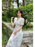 棉致法式甜辣連衣裙女夏季2025新款溫柔風(fēng)茶歇收腰顯瘦設(shè)計感絕美長裙 白色 L 建議100-110斤 曬單實拍圖
