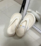 斤慕拖鞋女夏季外穿人字拖厚底增高新款防滑臭海邊沙灘洗澡踩屎感 踩屎感人字拖【38-39碼】牛奶白 曬單實(shí)拍圖