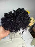贏(yíng)夫人（Mrs win）韓式復古港風(fēng)亮閃花朵抓夾網(wǎng)紅百搭時(shí)尚大版鯊魚(yú)夾顯發(fā)量頭飾發(fā)夾  【4朵花朵】黑色亮絲羽毛鉆鉆流B01-204 曬單實(shí)拍圖