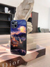 星空液態(tài)玻璃iphone16殼15Pro新款油畫高級14Promax蘋果13防摔套 【城堡】液態(tài)玻璃鏡頭全包 iphone 16 pro 曬單實拍圖