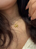 中國黃金（CHINA GOLD）黃金吊墜女足金在逃公主項鏈蝴蝶結(jié)吊墜七夕情人節(jié)生日禮物送女友 京速達*蝴蝶結(jié)吊墜 約0.3g【贈銀鏈】 曬單實拍圖