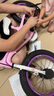 優(yōu)貝（RoyalBaby）兒童自行車男女鎂合金單車 月亮系列4-7歲 宇航員16寸 粉色 曬單實(shí)拍圖