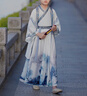 安妮優(yōu)兒男童漢服中國風(fēng)少爺公子秋裝兒童古裝帥氣學(xué)生國學(xué)服 灰色 150 曬單實拍圖