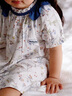 DOMIAMIA女童連衣裙夏季2025新款薄款裙子短袖碎花裙小女孩夏裝 云果織蔓 80 曬單實(shí)拍圖
