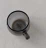 茶皇子（CHAHUANGZI）玻璃茶杯耐熱帶把透明小號水杯家用辦公室泡茶杯功夫品茗小茶杯 品茗杯+杯架套裝（煙灰色） 150ml 曬單實(shí)拍圖
