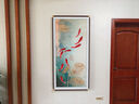 滿(mǎn)繡園荷花九魚(yú)刺繡織錦繡玄關(guān)掛畫(huà)實(shí)木輕奢裝飾畫(huà)壁畫(huà)蘇繡過(guò)道走廊掛畫(huà) 黑金框九魚(yú)荷花 160*80 曬單實(shí)拍圖