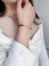 KRISTEN JUDI朱砂手鏈女銀紅色手串本命年轉運珠碎銀手飾女友閨蜜生日七夕禮物 送老婆閨蜜手鏈實(shí)用生日新年禮盒 曬單實(shí)拍圖