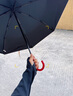 沐星魚彎鉤太陽傘晴雨兩用小巧便攜防曬防紫外線大號折疊遮陽傘雙人傘 紅色彎鉤拼布小狗 手拎袋 曬單實(shí)拍圖