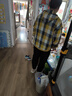 無色無味春裝慵懶連帽格子開衫外套文藝全棉柔軟舒適襯衫女裝外套上衣 黃藍(lán)格 XL (40) 曬單實(shí)拍圖