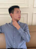 報喜鳥正裝襯衫男裝【科技保暖】秋季款男士商務(wù)正裝長袖襯衫提花肌理男 燧石藍 41 (175/96) 曬單實拍圖