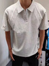 7家優(yōu)品 polo衫短袖t恤男士夏季新款太空棉美式重磅寬松正肩半袖上衣男 LYZXF-T766灰色 XL 曬單實(shí)拍圖