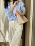 蔻馳（COACH）女包Laurel 31拉鏈開(kāi)合女款流浪包手提包單肩斜挎包禮物送女友 奶茶色 曬單實(shí)拍圖