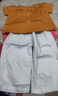 G.DUCKKIDS女童夏裝套裝2025新款洋氣時(shí)髦兒童套裝夏季女寶寶衣服休閑兩件套 南瓜色 110 （建議身高100cm 4-5歲）cm 曬單實(shí)拍圖