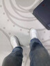 諾貝達(dá)諾貝達(dá)2025春夏季新款男士真皮厚底圓頭系帶舒適透氣百搭休閑板鞋 灰色DDG21116H 38 （歐碼尺碼 偏大一碼） 曬單實(shí)拍圖