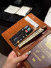 小野七天多功能護照夾保護套卡包證件收納包旅行機票夾錢(qián)包 證件包【棕色】 曬單實(shí)拍圖