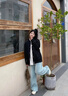 IZEXX美式復(fù)古潮流夾克外套男秋季痞帥運(yùn)動休閑棒球上衣服DK05黑色2XL 曬單實(shí)拍圖