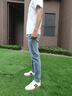 Lee dprre高端純棉九分牛仔褲男夏季薄2025新款男士寬松修身褲子男 5508中藍色(春秋) 厚款 30 曬單實拍圖