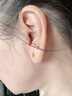 中國黃金（CHINA GOLD） 黃金耳釘女足金耳釘小豆豆圓珠泡釘耳飾生日禮物送女友送老婆 滿天星耳釘（約0.3g） 曬單實(shí)拍圖