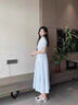 戀的連衣裙夏季2025新款法式長裙學(xué)生少女小個(gè)子高中初中女生夏天裙子 藍(lán)色條紋連衣裙 均碼 (可備注碼數(shù)) 曬單實(shí)拍圖