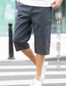 大大牛柔軟舒適高檔夏季超薄款七分褲彈力直筒寬松休閑7分短褲中褲 藍灰色721B 超薄款 33 推薦150-160斤 曬單實(shí)拍圖