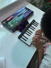 泡泡自學(xué)電鋼琴自動(dòng)擋智能彩虹琴便攜電子琴新手兒童成人MIDI鍵盤(pán)AI禮物 典雅白-72鍵（手機平板直連磁吸拼接款） 曬單實(shí)拍圖