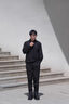 哈吉斯（HAZZYS）男裝 秋季polo領(lǐng)男上衣棉彈寬松翻領(lǐng)衛(wèi)衣男ABTZE0CCX37 黑色BK XL （180/100A 50） 曬單實拍圖