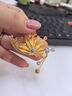 俏江南蝴蝶流蘇銀胸針?lè )沁z花絲鎏金鏤空多層琺瑯彩輕奢新中式繡球銀胸花 靈蝶.花絲銀鎏金胸針/吊墜 曬單實(shí)拍圖