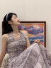 素織錦紫色連衣裙女夏季新款掛脖演唱會裙子海邊度假穿搭吊帶沙灘裙長裙 法式掛脖氣質(zhì)收腰A字裙【紫色】 均碼 【推薦體重80-120斤】 曬單實(shí)拍圖