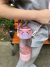 慕慕蛋仔派對水杯兒童雙飲杯夏季女孩上學(xué)吸管杯大容量tritan塑料杯子 一蓋雙飲·粉色580ml+贈品 曬單實拍圖