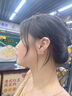 BOMP施家華洛世奇鋯超閃輕奢滿鋯天鵝耳釘女s925銀針百搭時(shí)尚氣質(zhì)耳環(huán) 粉紅色 曬單實(shí)拍圖