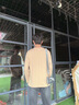 回力青少年純棉長袖男秋季休閑百搭親膚內(nèi)搭透氣加大碼男生重磅t恤衫 淺米(金色埃及) XL /180(不縮水不褪色) 曬單實拍圖