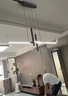 藍閱吊燈餐廳燈2025年新款創(chuàng  )意意式輕奢餐廳燈吧臺一字長(cháng)條形燈具大全 黑色-100cm+25W-支持天貓精靈 曬單實(shí)拍圖