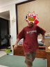 開米熊男童夏裝短袖洋氣套裝2025新款男孩酷帥氣痞帥夏季中大兒童潮衣服 紅色 170 碼建議身高160cm左右 曬單實拍圖