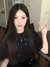 哈魯?shù)霞兠薅绦銽恤女2025新款夏季半袖百搭寬松顯瘦韓系絕美黑色小上衣 黑色 S (80-100斤） 曬單實拍圖