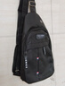 樂(lè )卡利新款胸包男女單肩包休閑斜挎包多功能戶(hù)外運動(dòng)背包潮流時(shí)尚小挎包 橫拉黑色斜挎包 曬單實(shí)拍圖