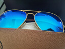 雷朋（RayBan）太陽(yáng)鏡經(jīng)典飛行員彩膜墨鏡開(kāi)車(chē)司機(jī)駕駛騎行鏡0RB3025可定制 禮物 112/4L金色鏡框偏光藍(lán)色反光鏡片 尺寸58 曬單實(shí)拍圖