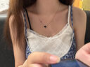 熙雪見S925銀幸福四葉草項鏈女正品銀項鏈花朵吊墜鎖骨鏈輕奢送老婆禮物 925銀幸福四葉草YS6-白粉禮盒 曬單實拍圖