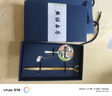 聞知故宮文創(chuàng  )國寶熊貓書(shū)簽創(chuàng  )意設計U盤(pán)古典中國風(fēng)兒童學(xué)生用考研文具學(xué)生送老師教師節送老外企業(yè)禮品 繡球熊貓+金筆+藍色禮盒禮袋 曬單實(shí)拍圖