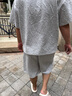 花花公子（PLAYBOY）短袖T恤男士夏季冰絲上衣服潮牌寬松涼感短褲運動(dòng)半袖兩件套裝 曬單實(shí)拍圖