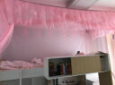 圣安贝 蚊帐子母床高低床上下铺蚊帐不锈钢坐床式 粉红色 上铺宽90下铺宽100cm床 实拍图