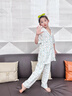 三件套兒童睡衣女夏季短袖長(cháng)褲2025新款公主風(fēng)女童夏款甜美家居服 8703#開(kāi)衫款【短袖+短褲+長(cháng)褲】 100 【8碼】100-110CM 30-40斤 曬單實(shí)拍圖