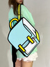 JumpFromPaper二次元2d漫畫宇宙包書包女雙肩包背包送女友生日禮物JFP 熒光綠 曬單實拍圖