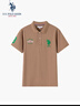 U.S. POLO ASSN.polo衫男夏季翻領(lǐng)t恤男短袖男士高端polo半袖男 咖啡色 L 曬單實(shí)拍圖