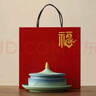 赟婭國(guó)潮設(shè)計(jì)文創(chuàng)天壇桌面果盤陶瓷茶點(diǎn)盤新婚慶擺盤禮盒送婦女節(jié)禮物 天壇漸變青果盤禮盒裝 曬單實(shí)拍圖