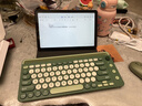 B.O.W航世K650D充電卡槽支架ipad三模無線藍(lán)牙鍵盤靜音適用蘋果華為小米平板手機(jī)筆記本電腦鍵盤 青綠黛 曬單實(shí)拍圖