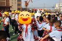 安妮優(yōu)兒女童禮服公主裙婚禮花童兒童主持人走秀生日鋼琴演出服 藍色  150 曬單實拍圖